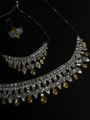 Crystal Fringe & Yellow Stone Set