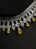 Crystal Fringe & Yellow Stone Set