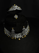 Crystal Fringe & Yellow Stone Set
