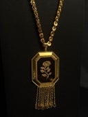 Rose Greca Octagon Chain Tassel Necklace