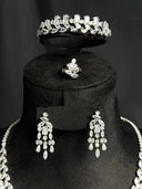 Crystal Marquise Leaf Tassel Set