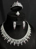 Ruby & Crystal Marquise Leaf Fringe Set