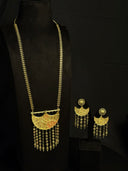 Gold Filigree Crescent Tassel Set