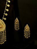 Gold Filigree Teardrop Tassel Set