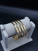 Lisse Milgrain Flat Bangle Set