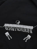 Square Pavé Zirconia Choker Set